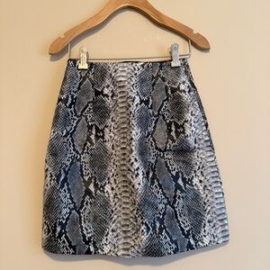 Dynamite High-Waisted Faux Snakeskin Mini Skirt